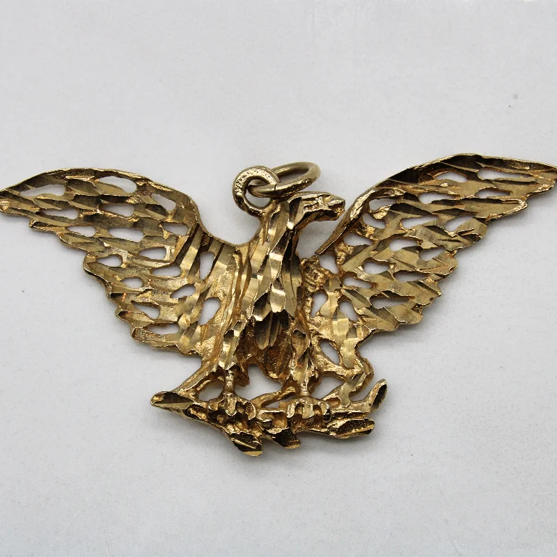 10k Yellow Gold Eagle Pendant |