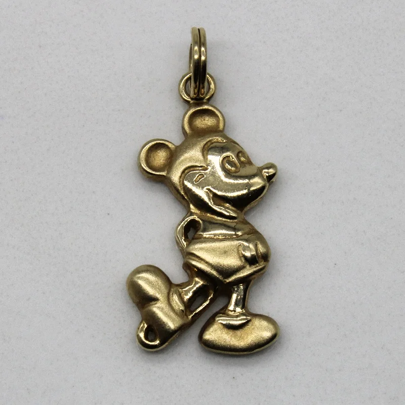 14k Yellow Gold Mickey Mouse Pendant |