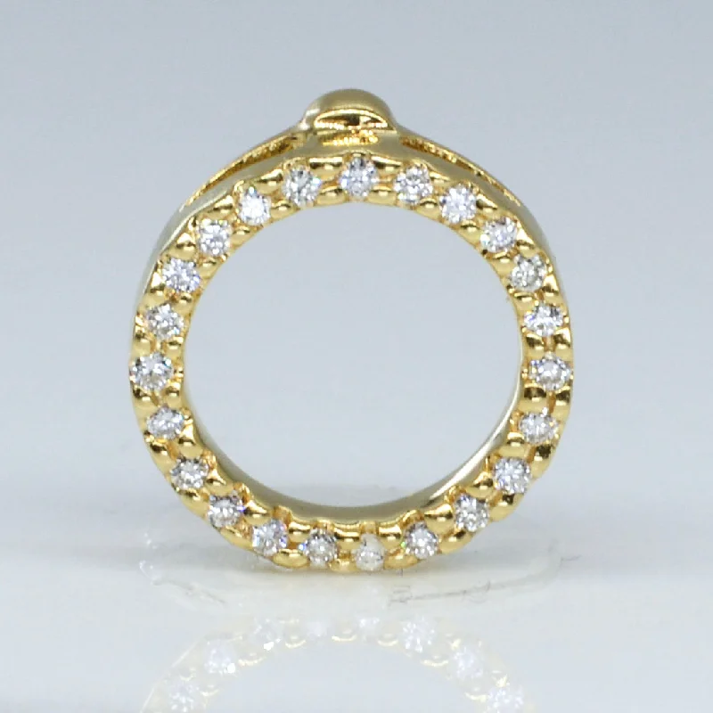 Yellow Gold Diamond Circle Pendant | 0.12ctw |