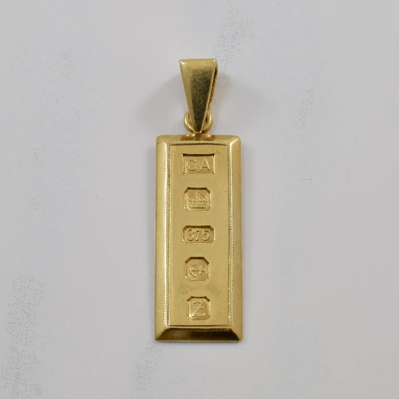 1990s Gold Bar Pendant |