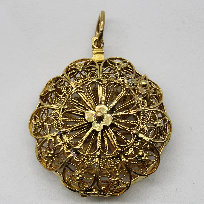 20k Yellow Gold Lattice Locket