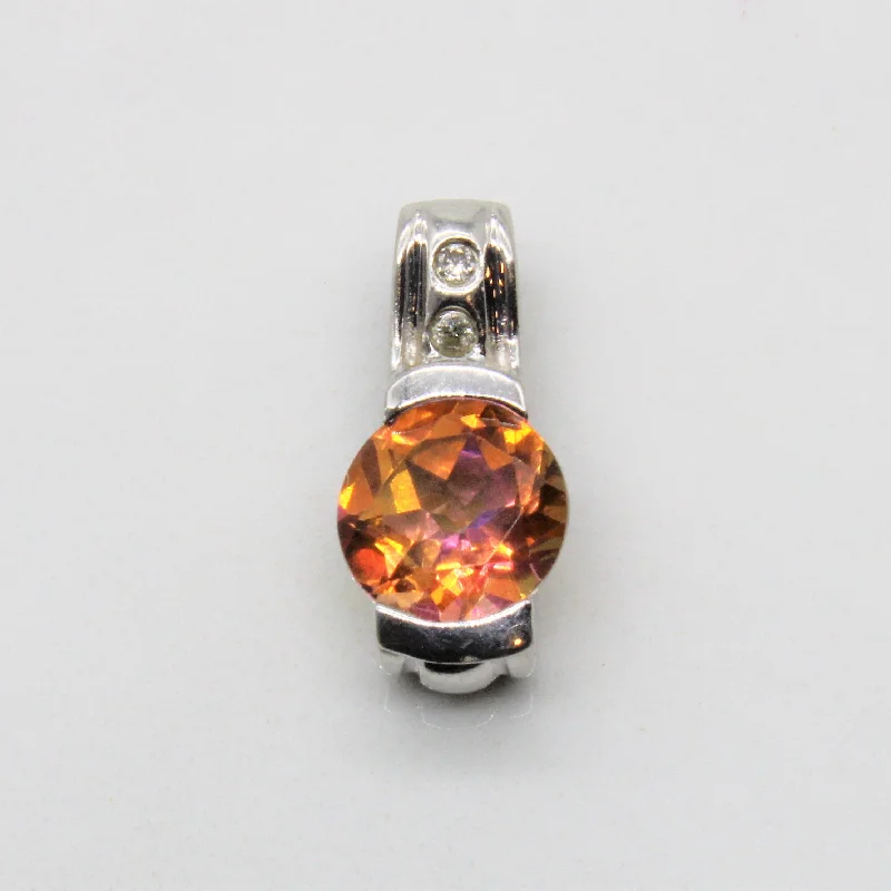 Azotic Topaz & Diamond Pendant | 1.10ct, 0.02ctw |