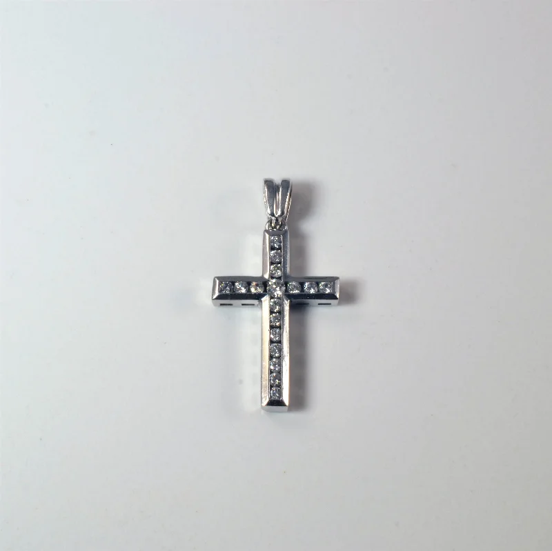 Channel Diamond Cross Pendant | 0.27ctw |