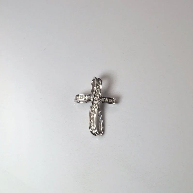 Channel Set Diamond Cross Pendant | 0.28ctw |