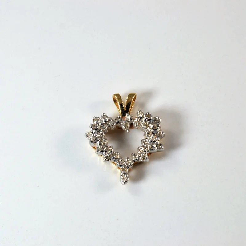 Cluster Diamond Heart Pendant | 0.18ctw |