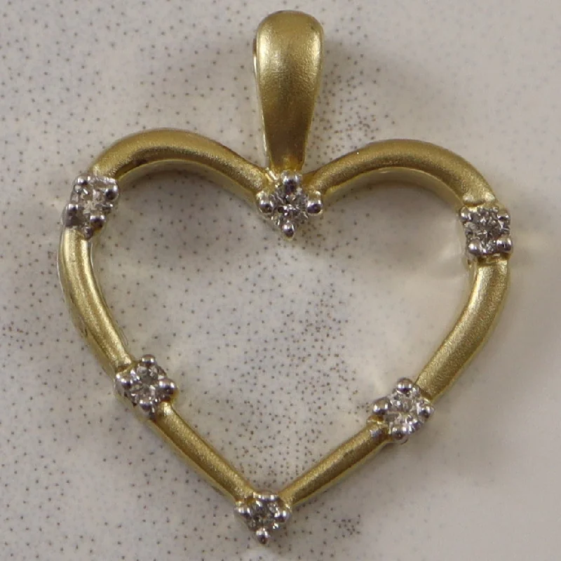 Dot Dash Diamond Heart Pendant | 0.12ctw |