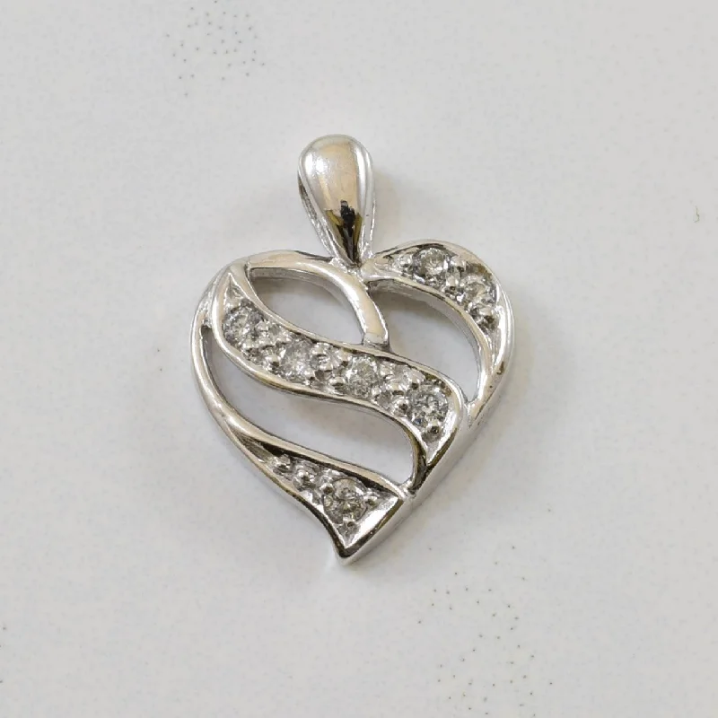 Diamond Wave Heart Pendant | 0.12ctw |