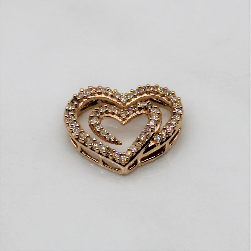 Rose Gold Diamond Heart Pendant | 0.20ctw |