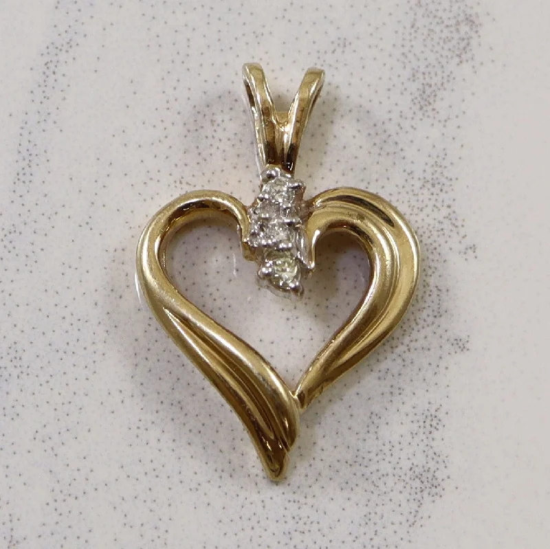 Diamond Heart Split Bail Pendant | 0.03ctw |