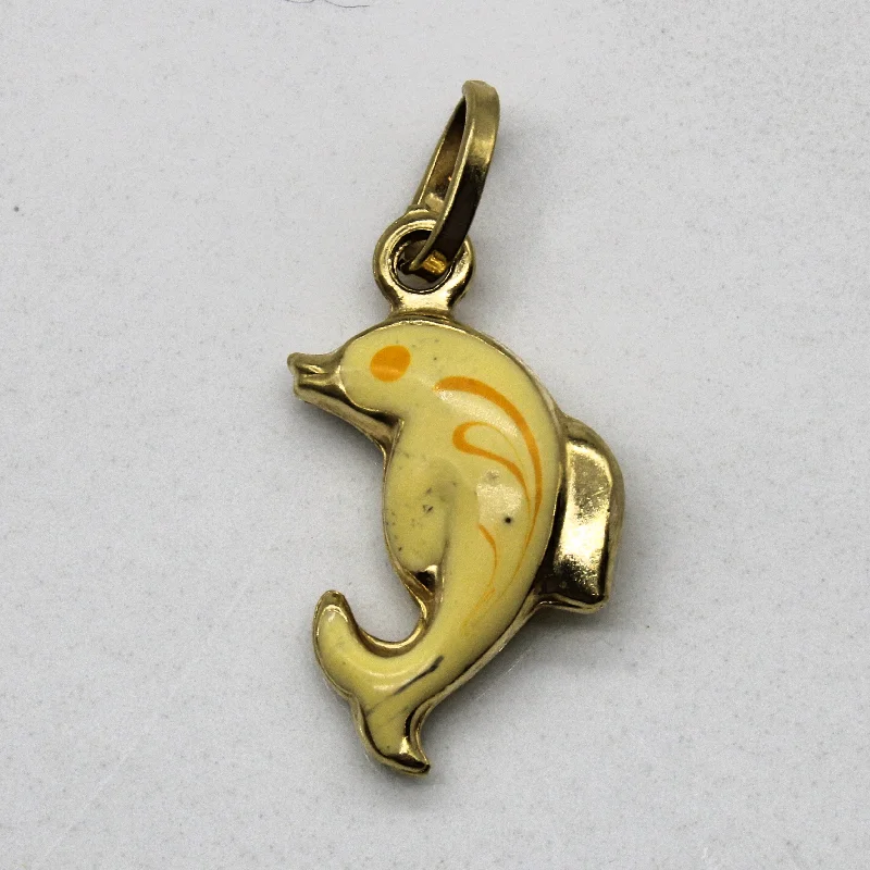 Enameled Dolphin Pendant |