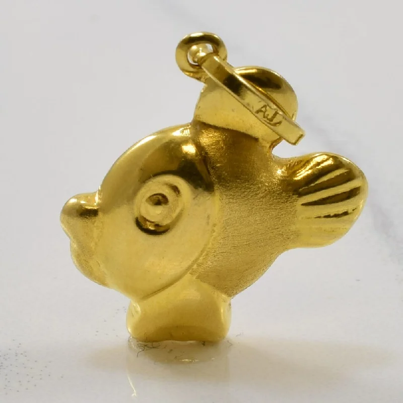 Yellow Gold Fish Pendant |