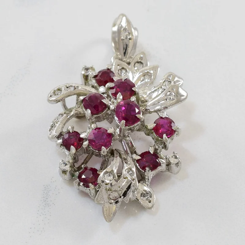 Ruby & White Sapphire Pendant | 1.60ctw |