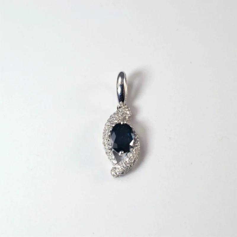 Sapphire & Diamond Twist Pendant | 0.60ct, 0.40ctw|