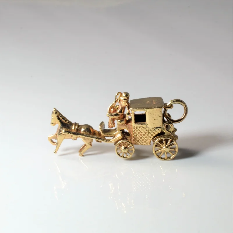 Horse & Carriage Gold Pendant |