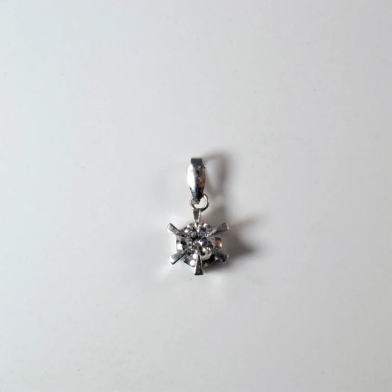 Old European Solitaire Diamond Pendant | 0.22ct |