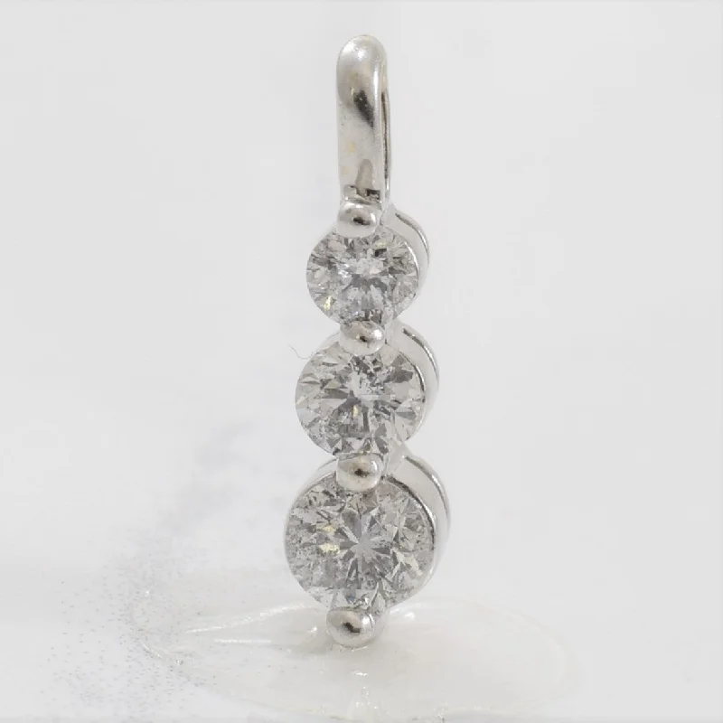 Three Stone Diamond Drop Pendant | 0.48ctw |