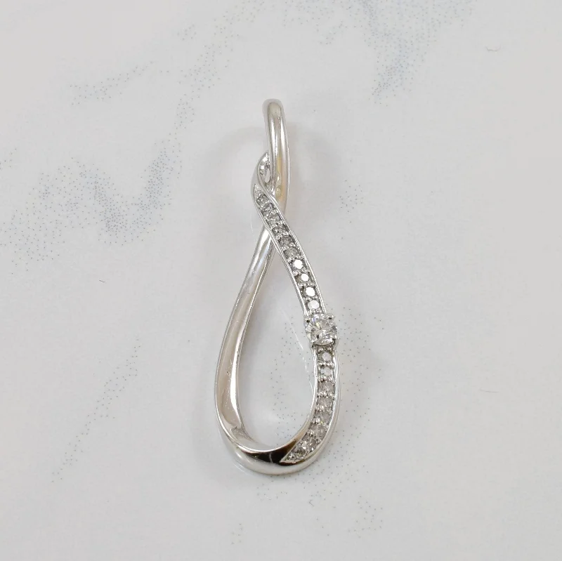 Twisted Loop Diamond Pendant | 0.16ctw |