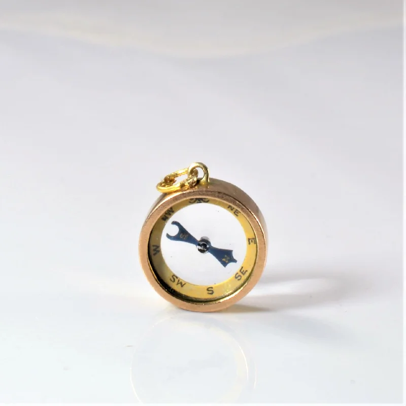 Gold Compass Pendant |