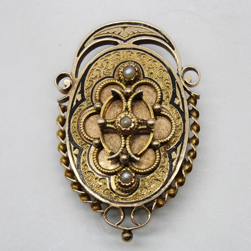 Convertible Victorian Pearl Brooch/Pendant |