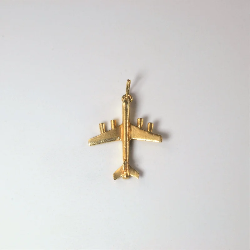 Yellow Gold Aeroplane Pendant |