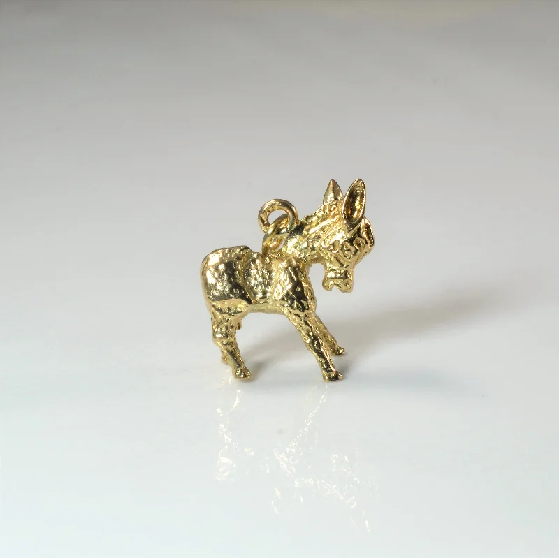 Yellow Gold Donkey Pendant |