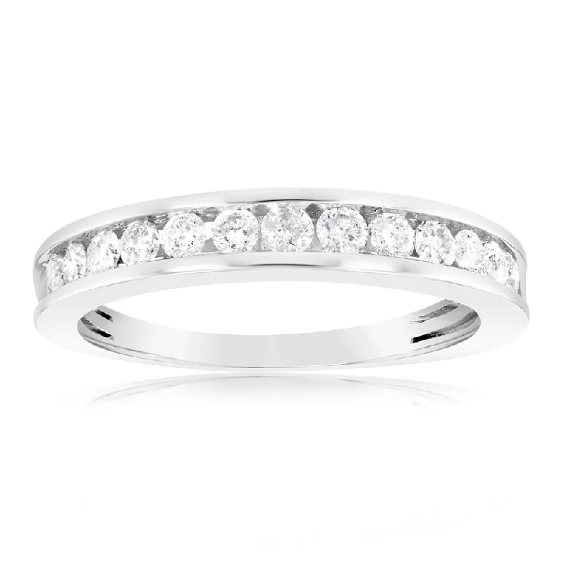 1/2 Carat Diamond Eternity Ring in 10ct White Gold