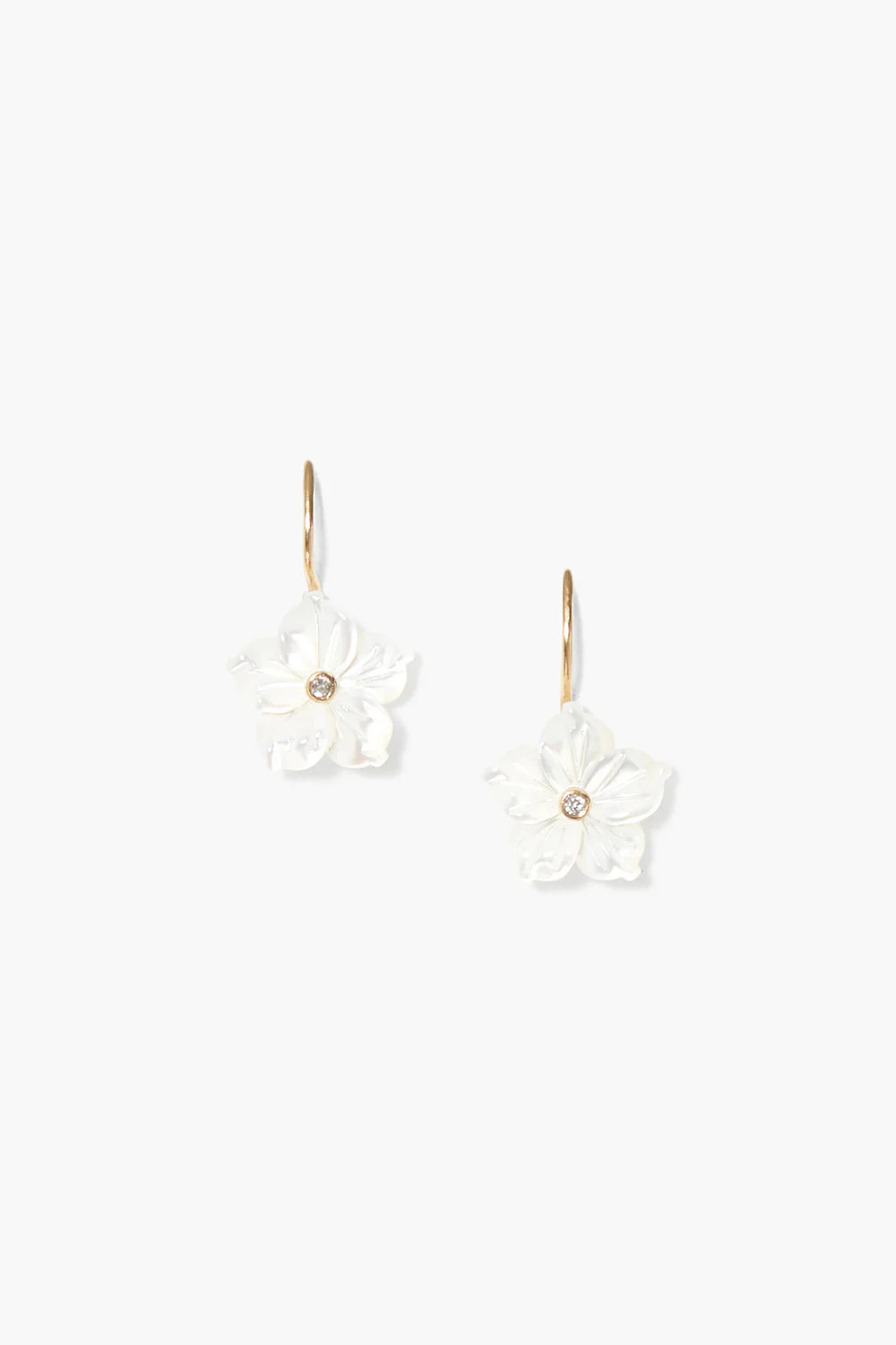 14k Plumeria Earrings