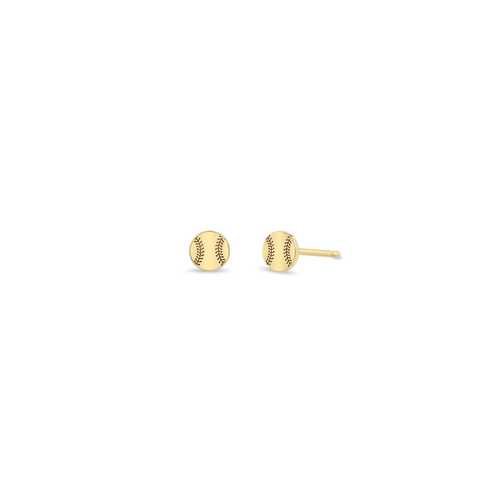 14k Itty Bitty Baseball Studs