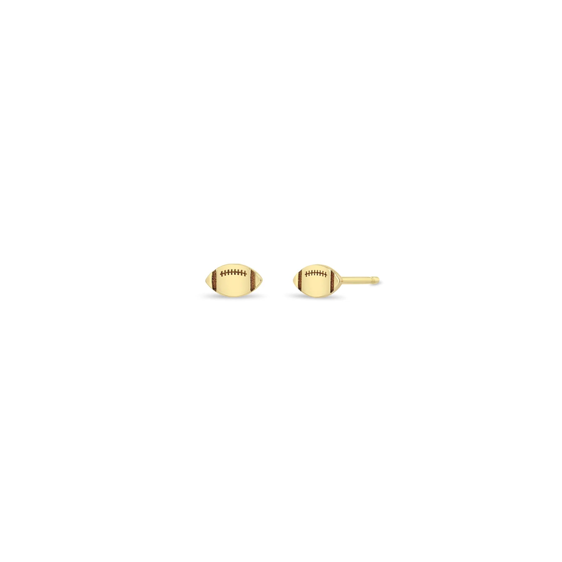 14k Itty Bitty Football Studs