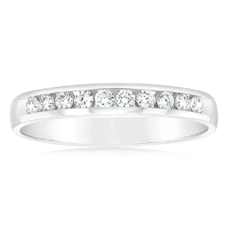 Luminesce Lab Grown Diamond 1/4 Carat Eternity Ring in 9ct White Gold