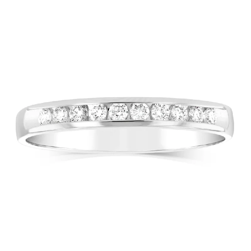 Luminesce Lab Grown Diamond 1/5 Carat Eternity Ring in 9ct White Gold