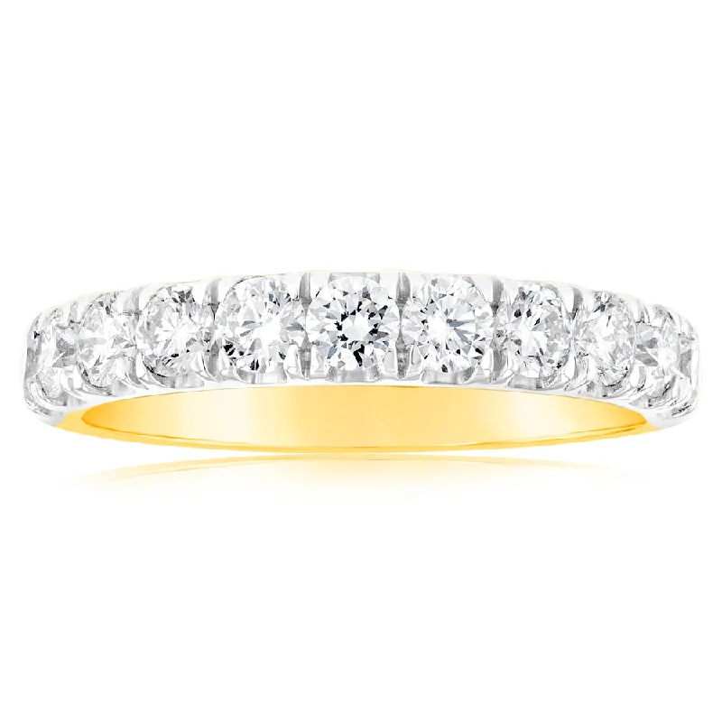 Luminesce Lab Grown Diamond 1 Carat Eternity Ring in 9ct Yellow Gold