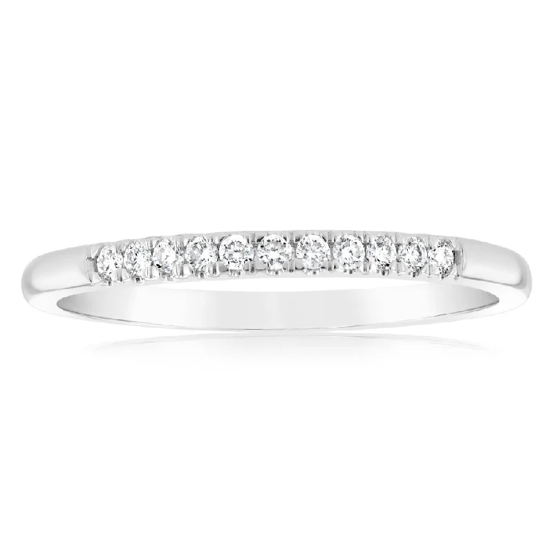 Luminesce Lab Grown Diamond 10-14pt Eternity Ring in 9ct White Gold