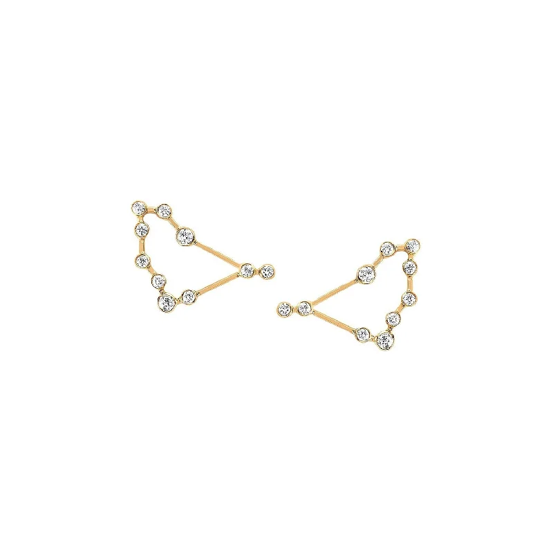 Baby Capricorn Diamond Constellation Studs