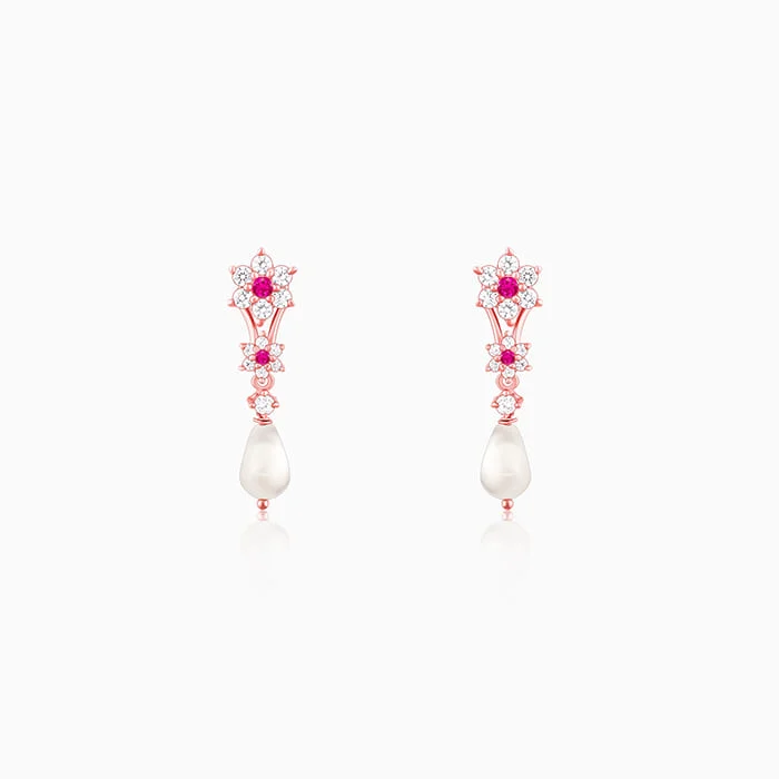 Rose Gold Flower Power Earrings