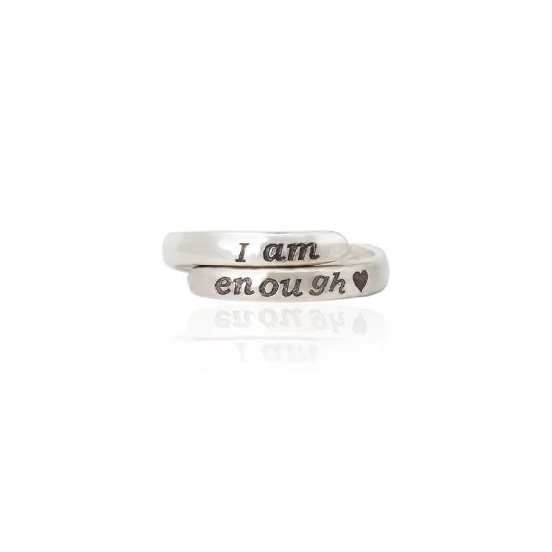 Silver Attitude Slogan Girls Ring