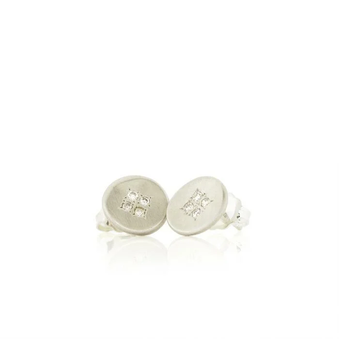 Diamond Four Star Wave Charm Studs