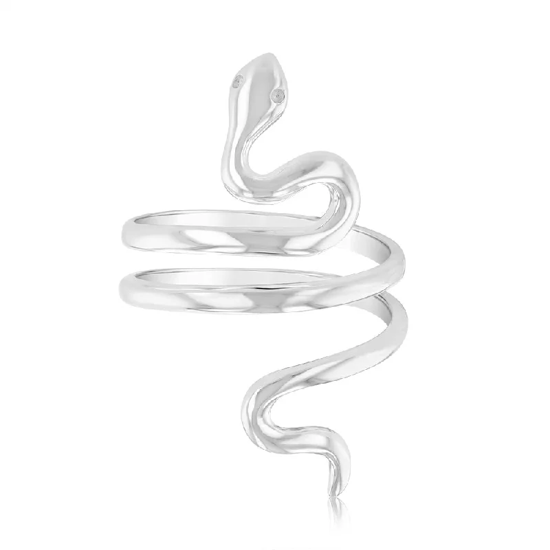 Sterling Silver Spiral Snake Ring