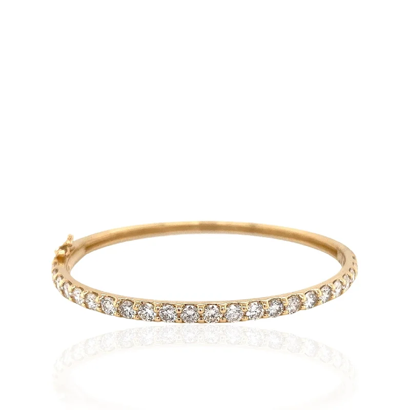 14 Karat Yellow Gold Diamond Bracelet