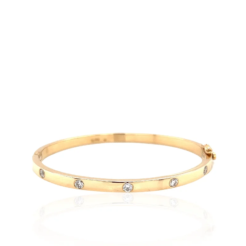 14 Karat Yellow Gold Diamond Bracelet