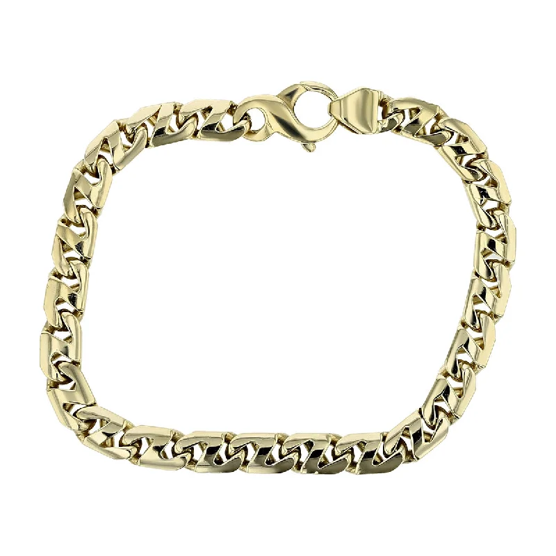 14K Yellow Gold Curb Link 7-Inch Bracelet