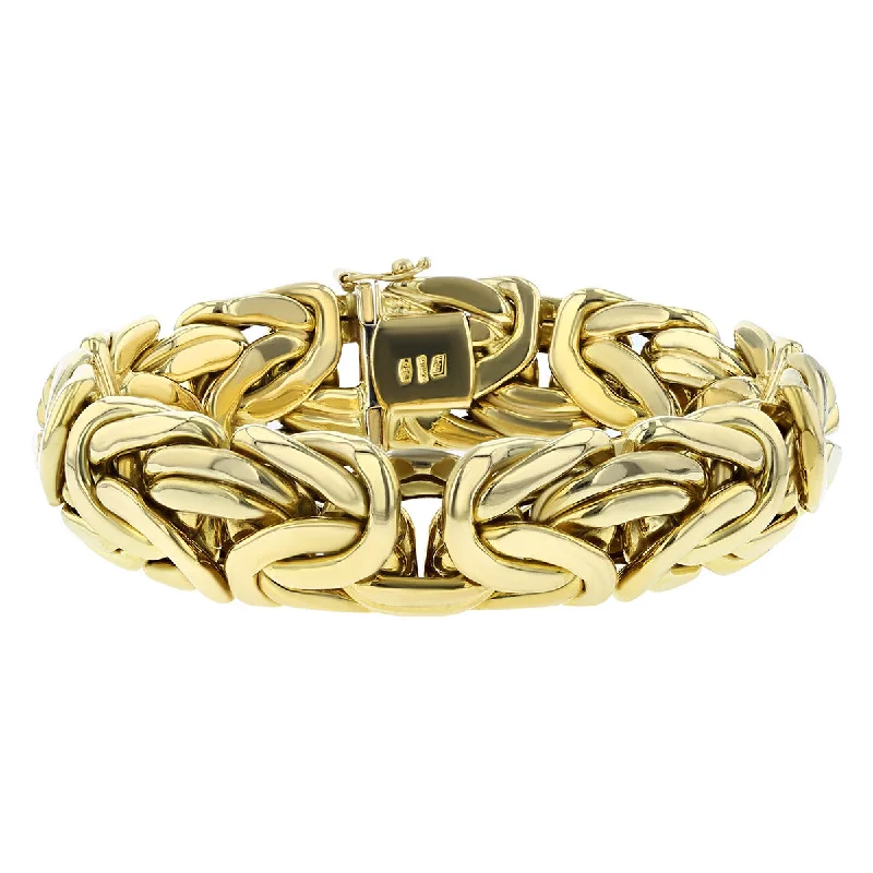 18K Yellow Gold 8-Inch Byzantine Bracelet