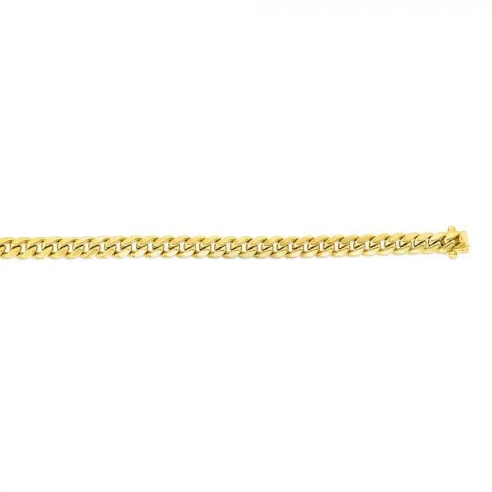 Mountz Collection 8.5" Miami Cuban Semi-Solid Link Bracelet in 14K Yellow Gold