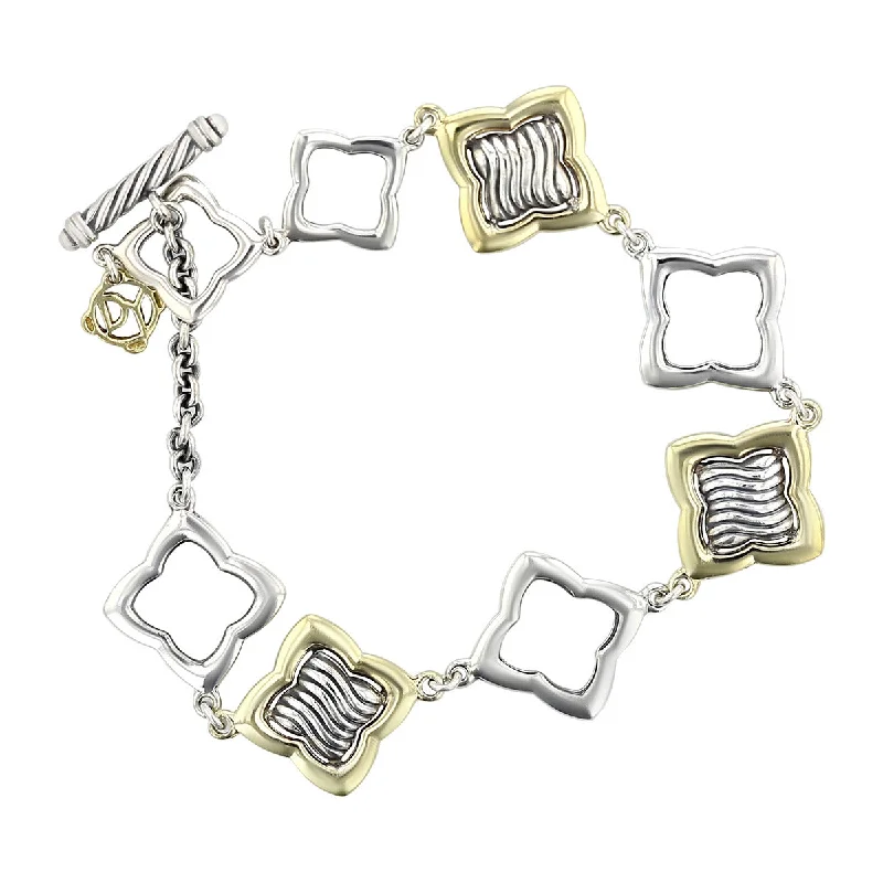 David Yurman Quatrefoil Link Bracelet with Toggle Clasp