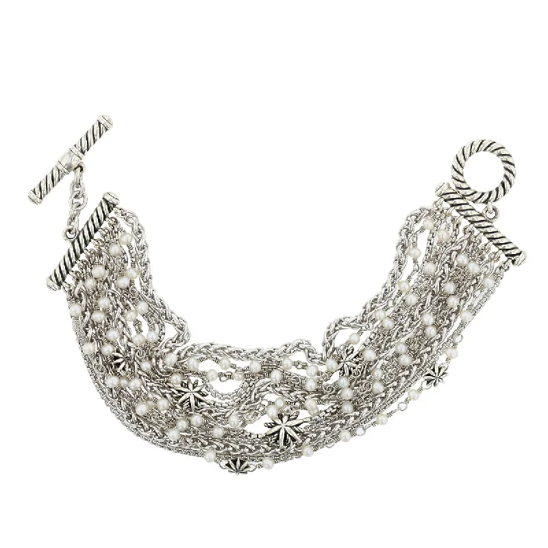 David Yurman Starburst Chain Bracelet with Pearls