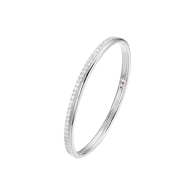 Elle Silver Bangle with CZs