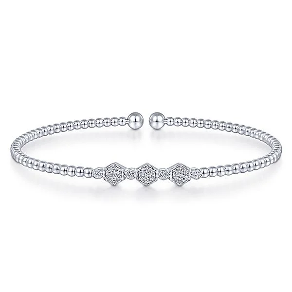 Gabriel & Co. Bujukan Cuff Bracelet with Diamond Stations