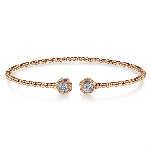 Gabriel & Co Rose Bujukan Diamond Cap Cuff