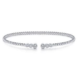 Gabriel & Co White Bujukan Split Bangle with Diamonds