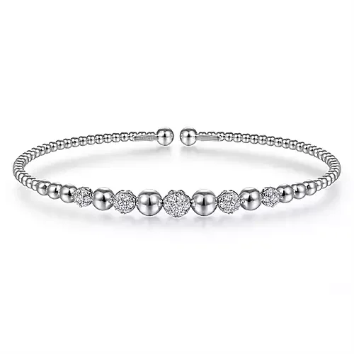 Gabriel & Co White Diamond Pave Station  Bujukan Cuff